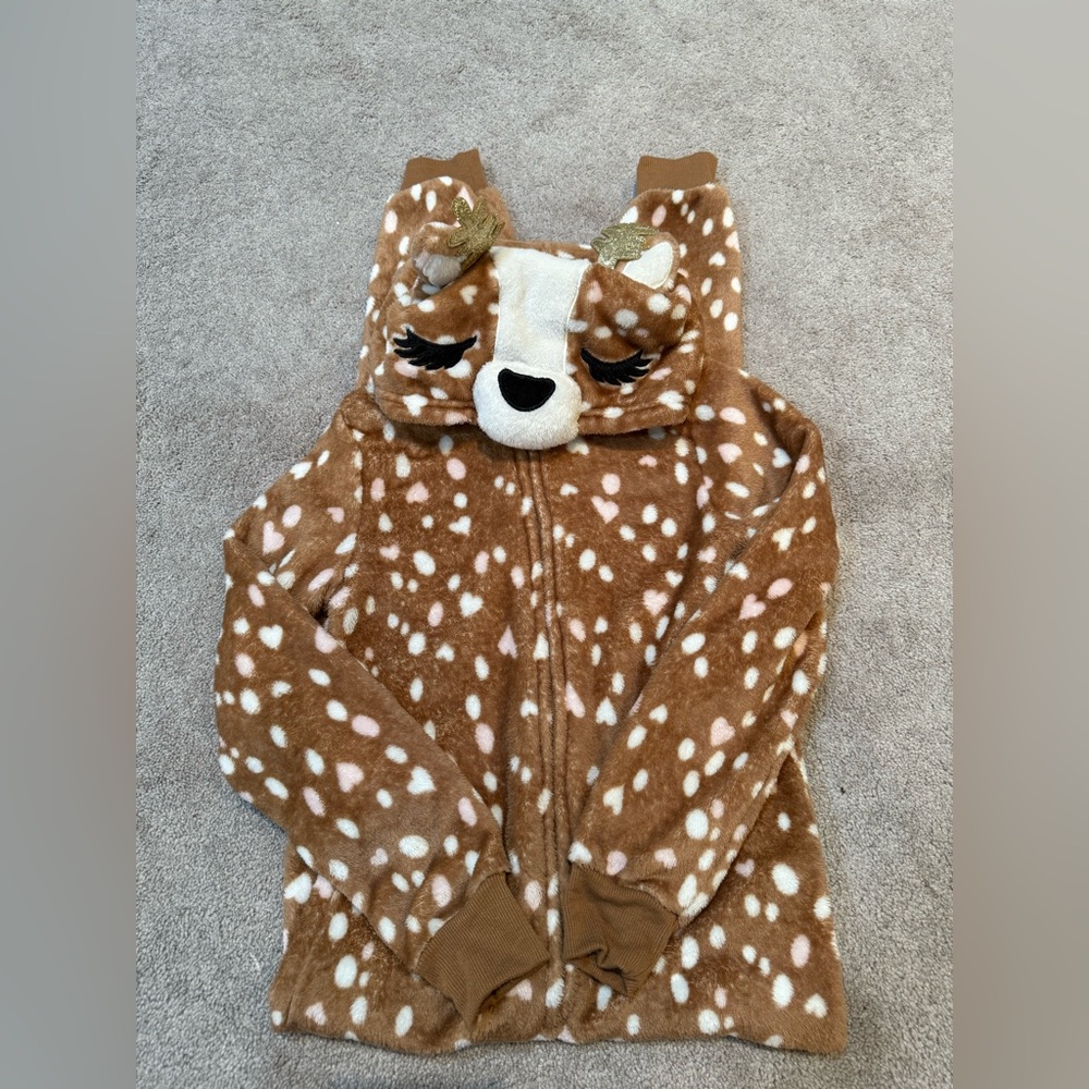 George Tan and White Fleece Onesie